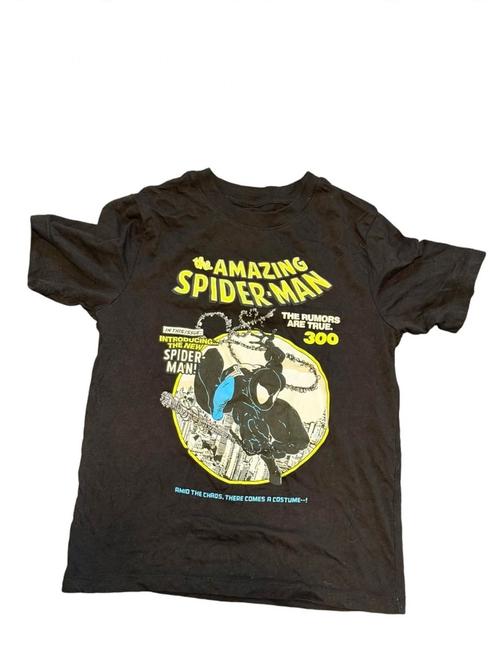 Marvel Amazing Spider-Man Black Suit Graphic Tee Boys Size M 8